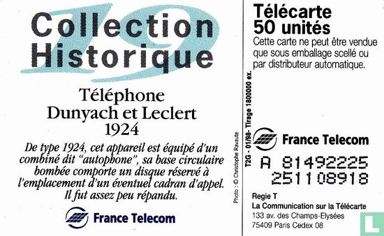 Téléphone Dunyach et Leclert  - Afbeelding 2