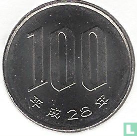Japan 100 yen 2016 (jaar 28) - Afbeelding 1