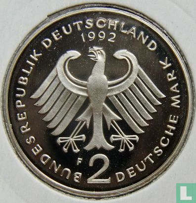 Duitsland 2 mark 1992 (PROOF - F - Kurt Schumacher) - Afbeelding 1