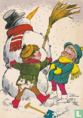 Kinderen maken een sneeuwpop - Image 1