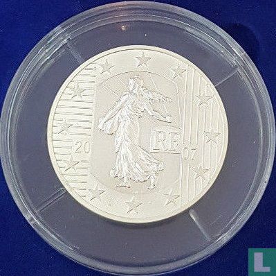 Frankrijk 5 euro 2007 (PROOF - zilver 950 ‰) "5th anniversary of the euro" - Afbeelding 1