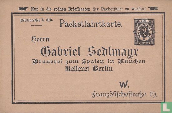 Berlijnse Pakjesdienst A.G. - cijfer / Gabriel Sedlmayr - Afbeelding 1