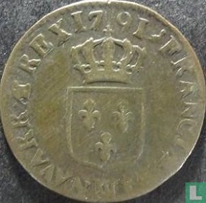 Frankrijk ½ sol 1791 (MA) - Afbeelding 1
