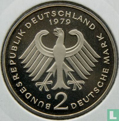 Duitsland 2 mark 1979 (PROOF - G - Kurt Schumacher) - Afbeelding 1