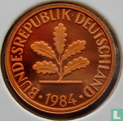 Duitsland 1 pfennig 1984 (PROOF - D) - Afbeelding 1