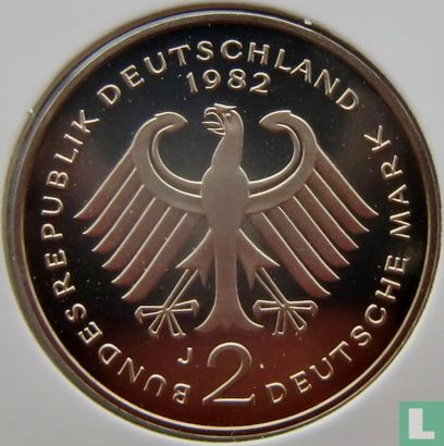 Duitsland 2 mark 1982 (PROOF - J - Kurt Schumacher) - Afbeelding 1