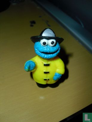 cookie monster as a firefighter