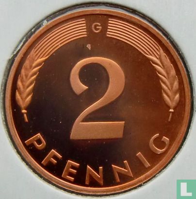 Duitsland 2 pfennig 1990 (PROOF - G) - Afbeelding 2