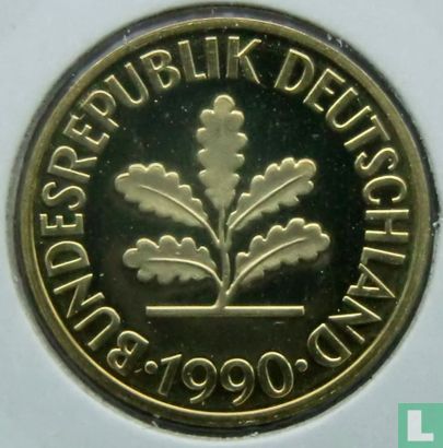 Allemagne 10 pfennig 1990 (BE  - G) - Image 1