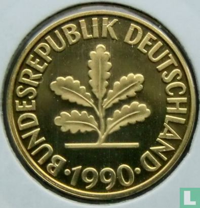 Duitsland 10 pfennig 1990 (PROOF - D) - Afbeelding 1