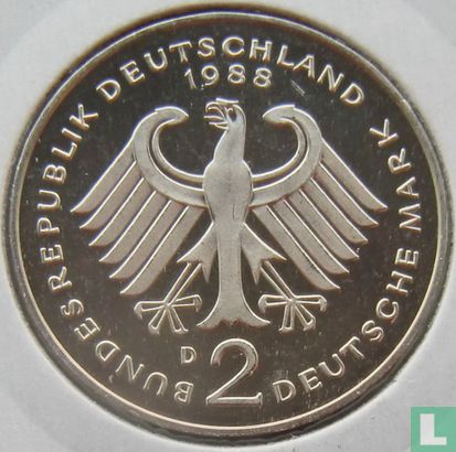 Allemagne 2 mark 1988 (D - Ludwig Erhard) - Image 1