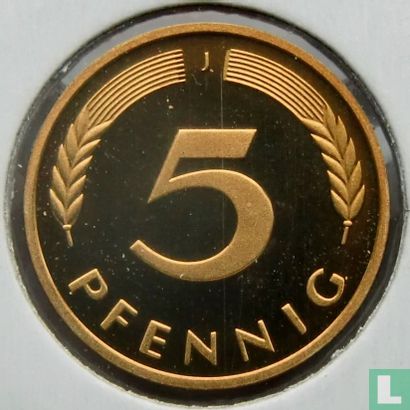 Germany 5 pfennig 1990 (PROOF - J) - Image 2