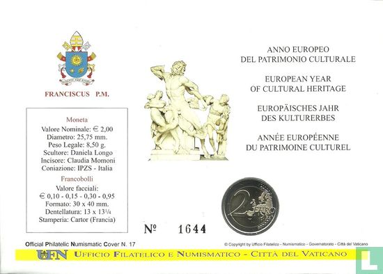 Vaticaan 2 euro 2018 (Numisbrief) "European Year of Cultural Heritage" - Afbeelding 2