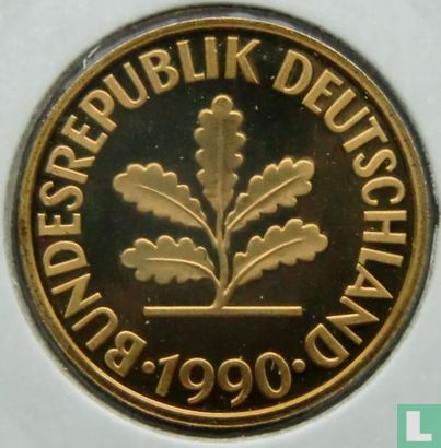 Duitsland 10 pfennig 1990 (PROOF - F) - Afbeelding 1