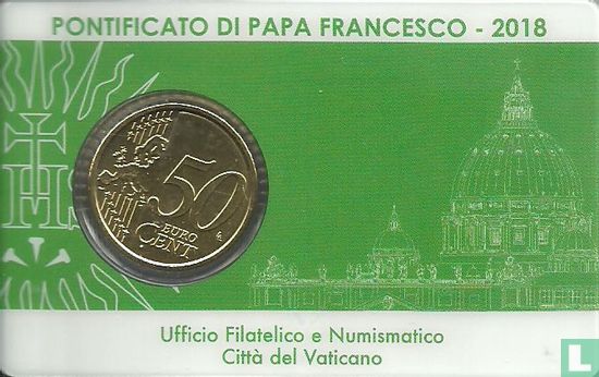 Vatikan 50 Cent 2018 (Stamp & Coincard n°20) - Bild 2
