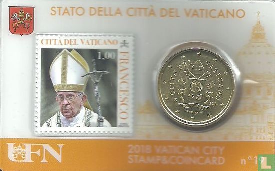 Vatikan 50 Cent 2018 (Stamp & Coincard n°19) - Bild 1