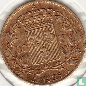 France 20 francs 1828 (A) - Image 1