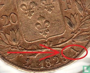 France 20 francs 1828 (A) - Image 3
