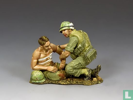 Corpsman & Wounded Marine - Image 1