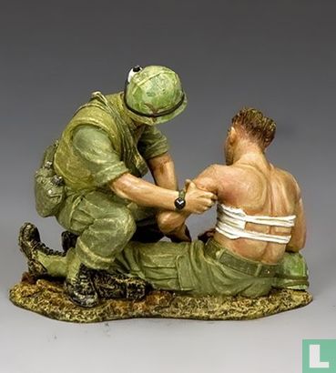 Corpsman & Wounded Marine - Image 2