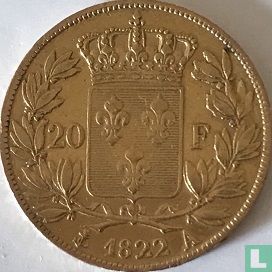 Frankrijk 20 francs 1822 (A) - Afbeelding 1