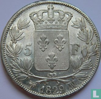Frankrijk 5 francs 1829 (MA) - Afbeelding 1