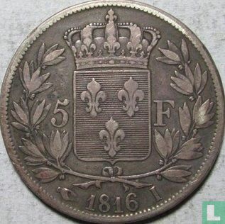 France 5 francs 1816 (I) - Image 1