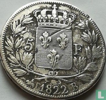 France 5 francs 1822 (B) - Image 1