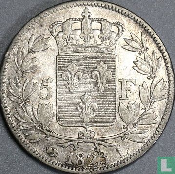 Frankrijk 5 francs 1823 (L) - Afbeelding 1