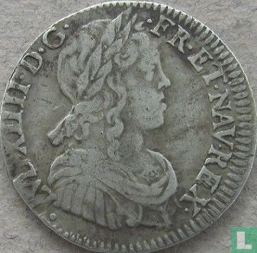 France ¼ écu 1654 (L) - Image 2