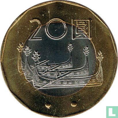 Taiwan 20 dollar 2002 (year 91) - Image 2