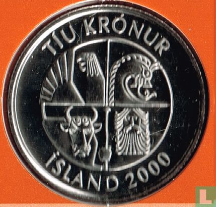 Island 10 Krónur 2000 - Bild 1