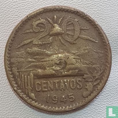 Mexique 20 centavos 1945 - Image 1