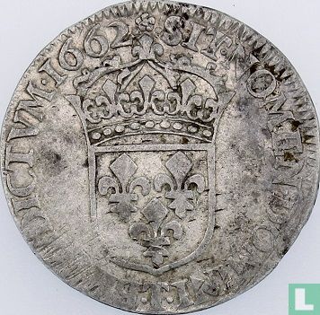 Frankrijk ½ écu 1662 (T) - Afbeelding 1