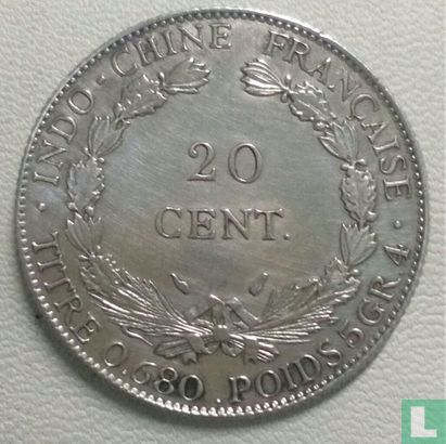 Indochine française 20 centimes 1937 - Image 2