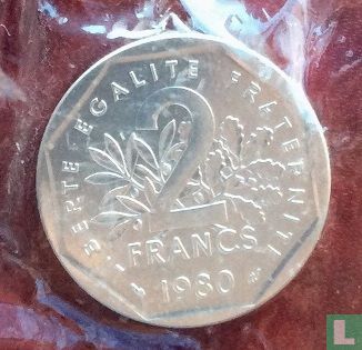 Frankreich 2 Franc 1980 (Piedfort - Silber) - Bild 1