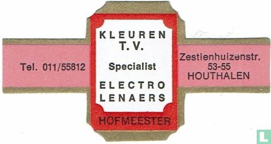 Kleuren T.V. Specialist Electro Lenaers - Tel. 011/55812 - Zestienhuizenstr. 53-55 Houthalen - Afbeelding 1
