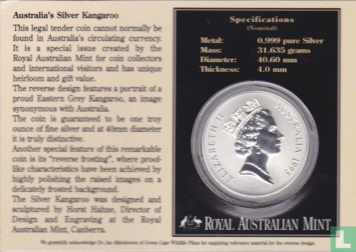 Australië 1 dollar 1995 "Kangaroo" - Afbeelding 3