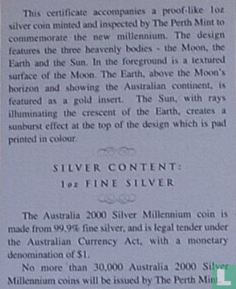 Australia 1 dollar 2000 (PROOFLIKE) "New Millennium" - Image 3
