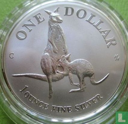 Australie 1 dollar 1996 "Kangaroo with young" - Image 2