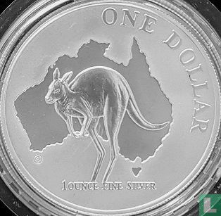 Australie 1 dollar 2000 (non coloré) "Silver kangaroo" - Image 2