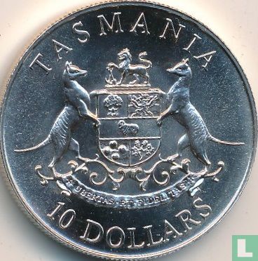 Australië 10 dollars 1991 "Tasmania" - Afbeelding 2