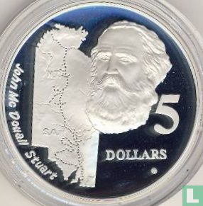 Australia 5 dollars 1994 (PROOF) "John McDouall Stuart" - Image 2