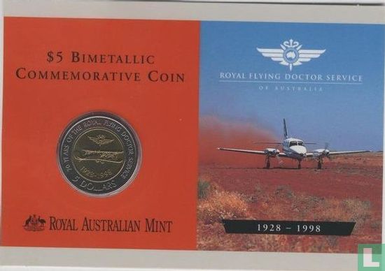 Australië 5 dollars 1998 (folder) "70 years of the Royal Flying Doctor Service" - Afbeelding 1