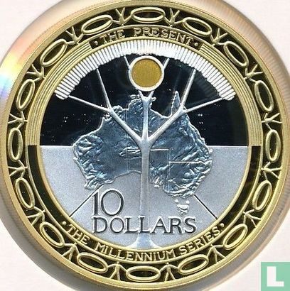 Australië 10 dollars 2000 (PROOF) "Millennium - The Present" - Afbeelding 2