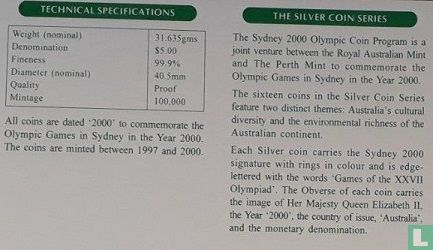 Australië 5 dollars 2000 (PROOF) "Summer Olympics in Sydney - Koala" - Afbeelding 3
