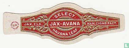 Jax-Avana Select Havana Leaf - Jax. Fla. - H & M Cigar Fact. - Afbeelding 1