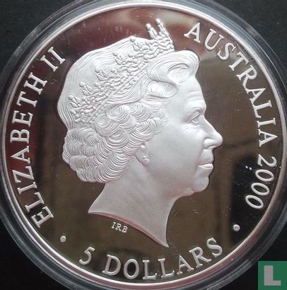 Australie 5 dollars 2000 (BE) "Summer Olympics in Sydney - Frill-necked lizard" - Image 1