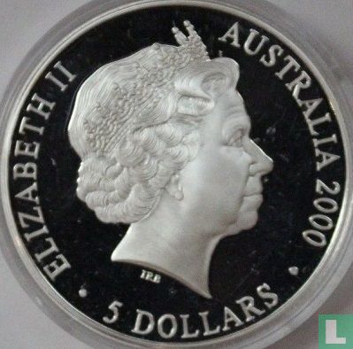 Australië 5 dollars 2000 (PROOF) "Summer Olympics in Sydney - Kookaburra" - Afbeelding 1