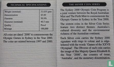 Australie 5 dollars 2000 (BE) "Summer Olympics in Sydney - Platypus duckbill" - Image 3